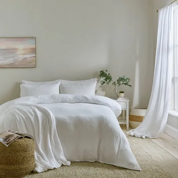 Cotton Muslin Duvet Cover and Pillowcase Set 1
