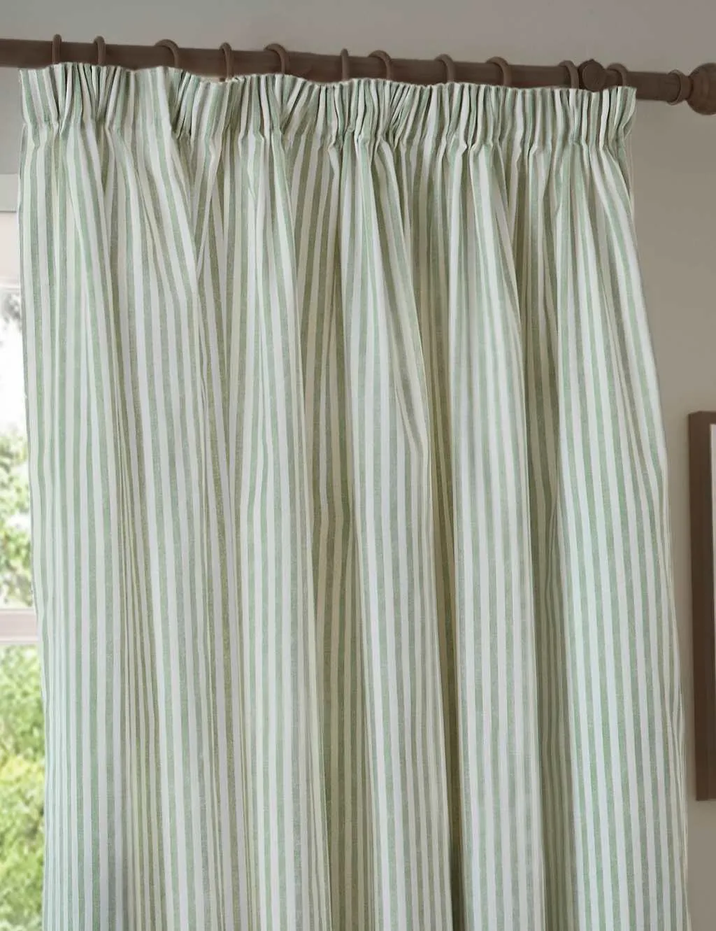 YARD Hebden Blackout Pencil Pleat Curtains Green Mix