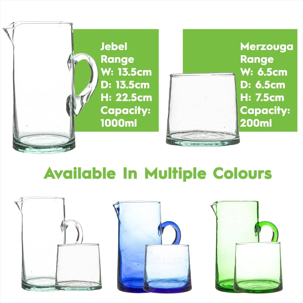Nicola Spring Jebel Repurposed Glass Vase - 3.5 Litre in Green 6