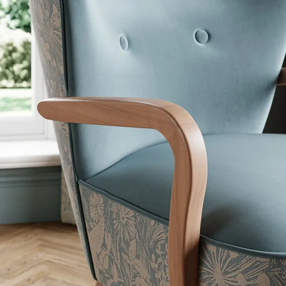 Eliza Wooden Arm Occasional Armchair 3