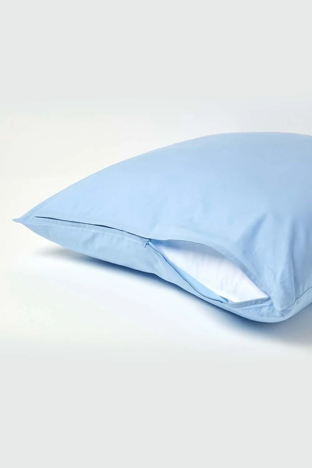 Homescapes Continental Egyptian Cotton Pillowcase 200 TC, 80 x 80 cm in Blue 3