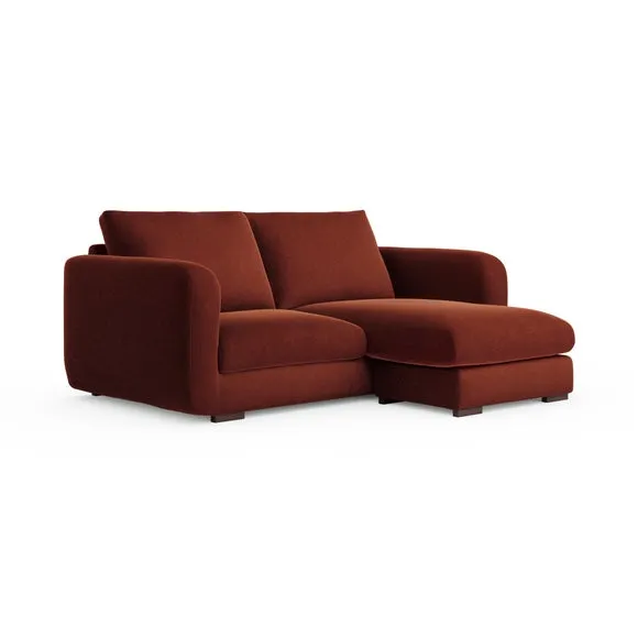 Luca Matte Soft Velvet Reversible Corner Chaise Sofa 6