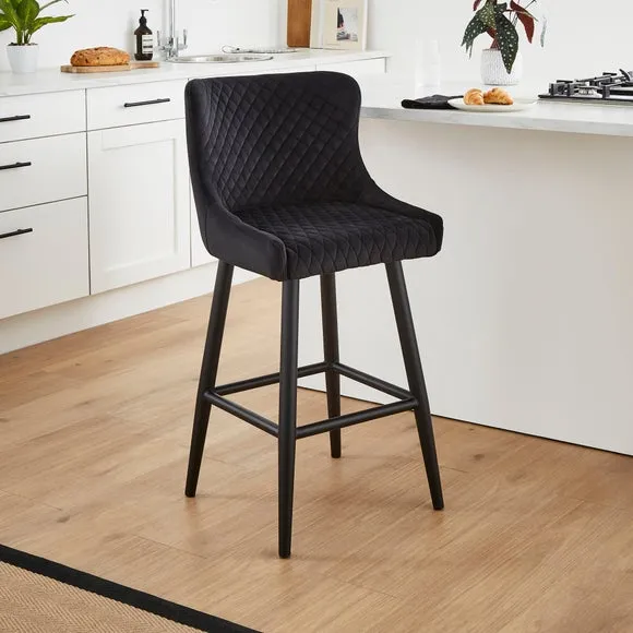 Montreal Counter Height Bar Stool, Velvet 1