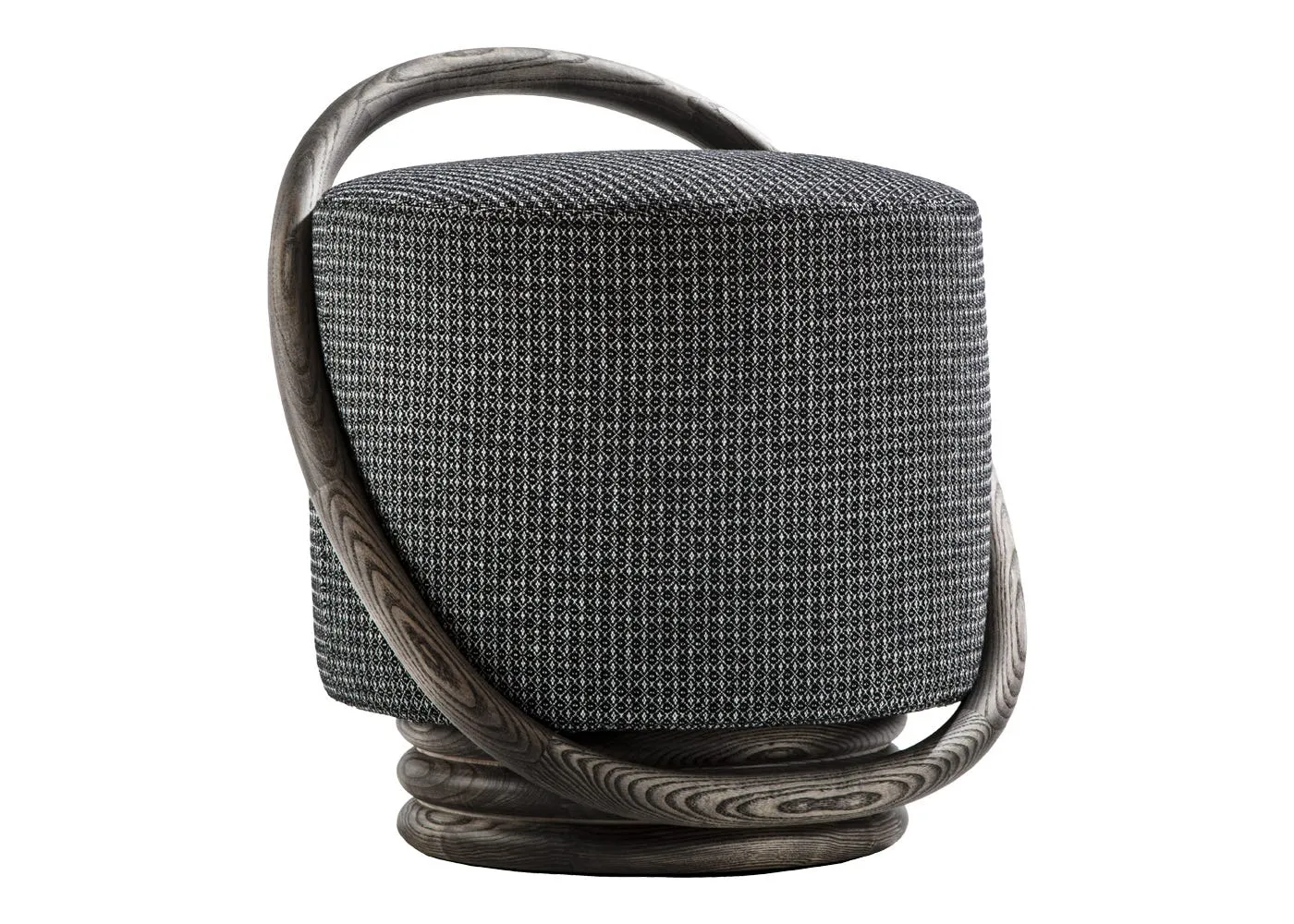 Porada Smile Pouf in Motley 200 and Grey Stained Ash 1