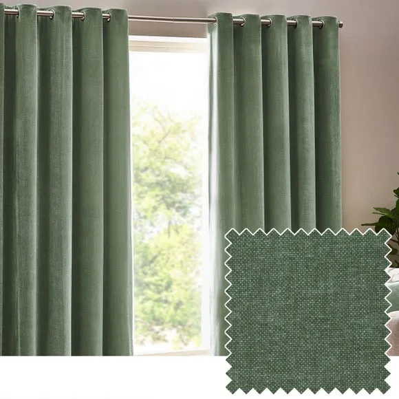 Yard Chenille Eyelet Curtains 4