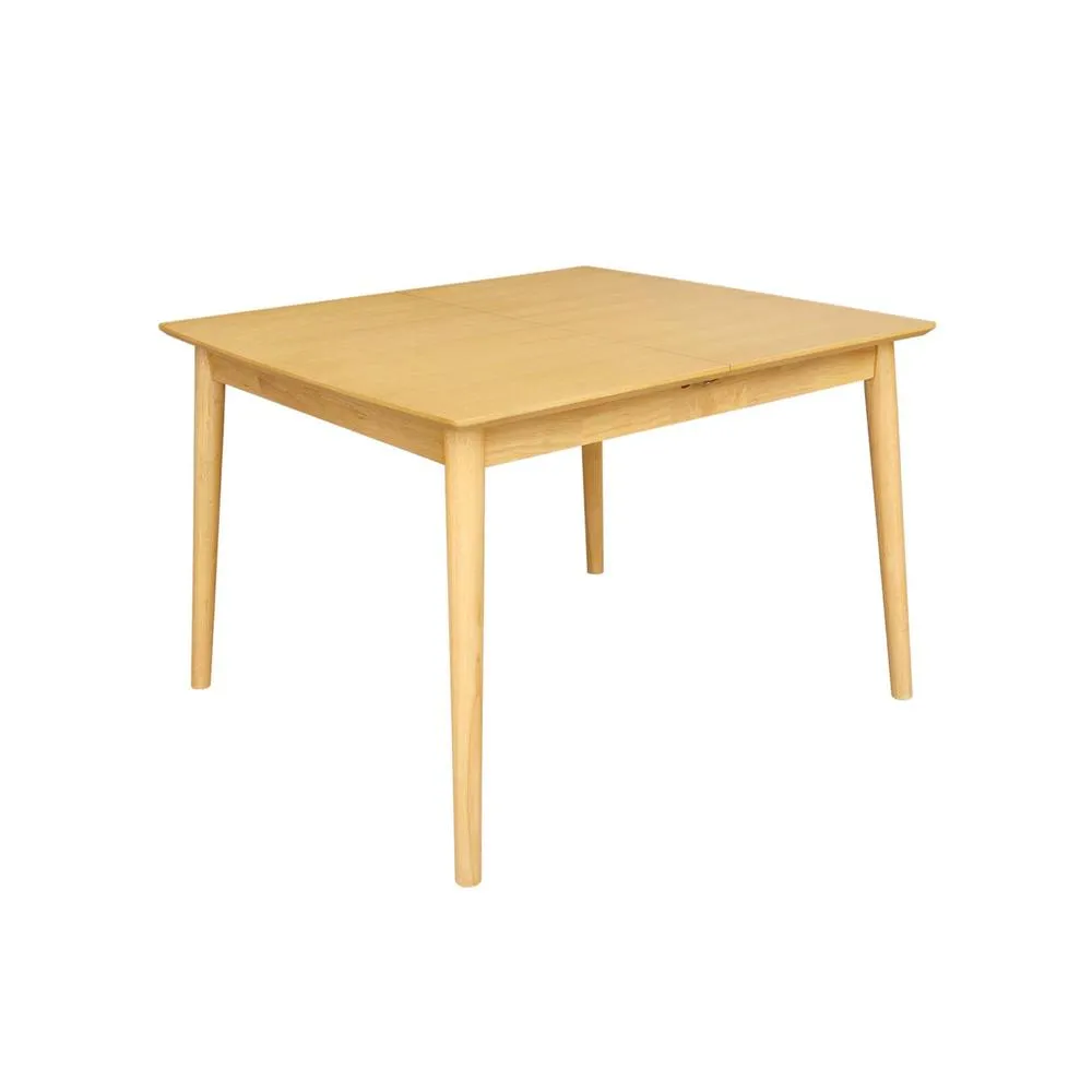 sweeek Rectangular dining table extendable rubberwood & oak veneer 4-6 in Beige 2