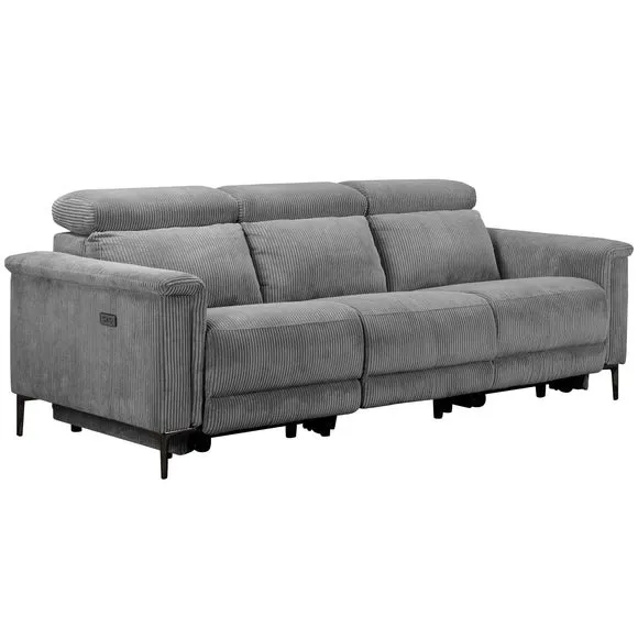 Lund Corduroy Power Recliner 3 Seater Sofa 5