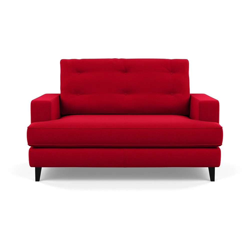 Heal's Mistral Loveseat Melton Wool Red Oxide Black Feet