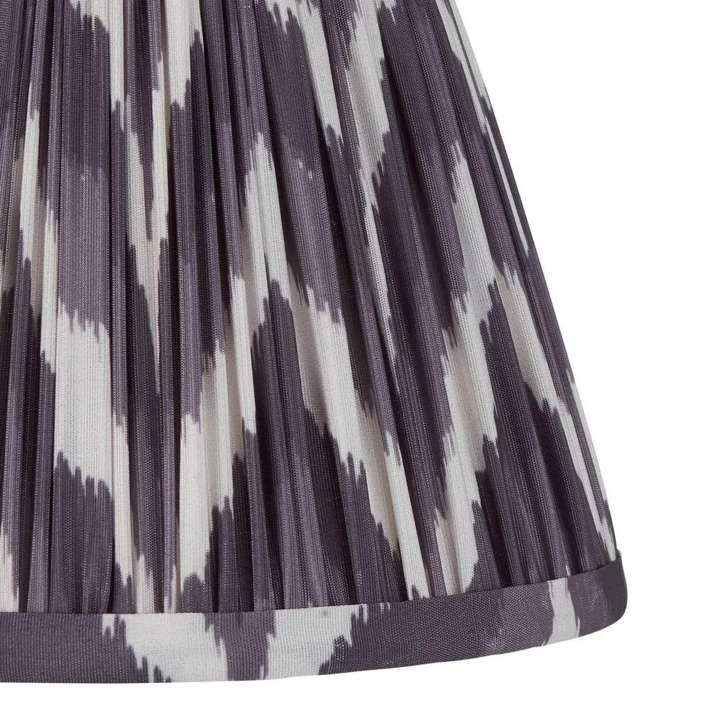 Netlighting Carnaby Almond White Wall Light Grey Fabric Zigzag Shade 20cm B22 6