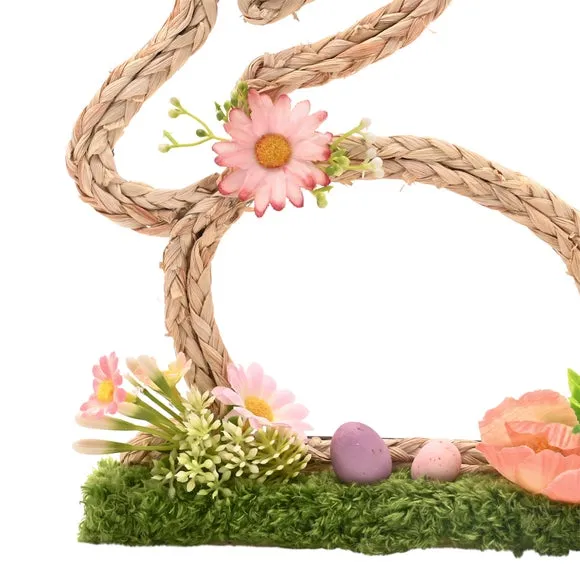 Eggstraordinary Gift Co. Faux Flower Easter Sitting Bunny with Eggs Decoration 3