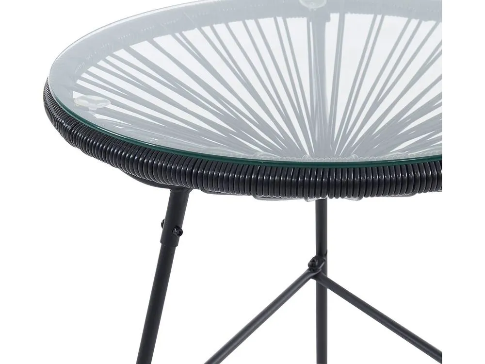 Vente-unique Black Woven Resin Garden Table - ALIOS II By MYLIA 6
