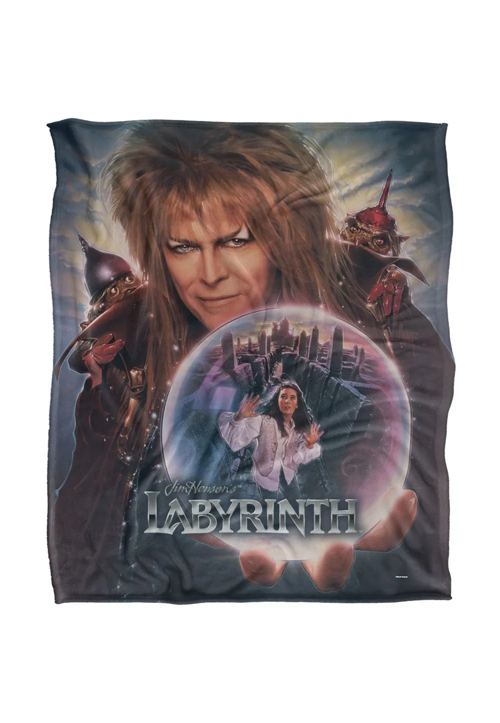 Jim Henson Labyrinth Trapped In The Glass Silky Touch Super Soft Throw Blanket 152 X 127 cm in White