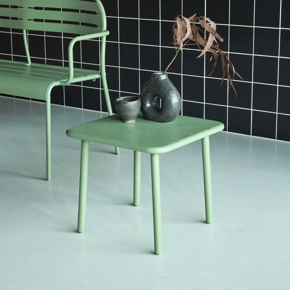 sweeek Square steel garden coffee table in Green 4