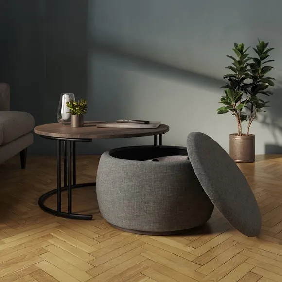 Bryant Upholstered Pouffe Coffee Table Nest 2