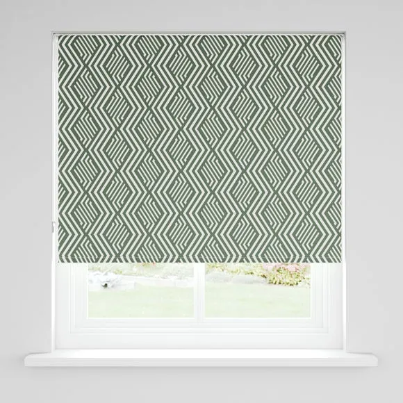 Geo Print Blackout Moisture Resistant Roller Blind 2