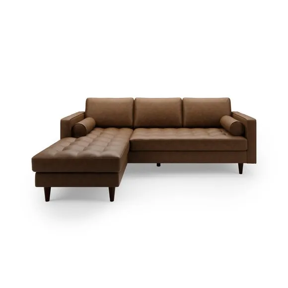 Zoe Faux Leather Corner Chaise 3