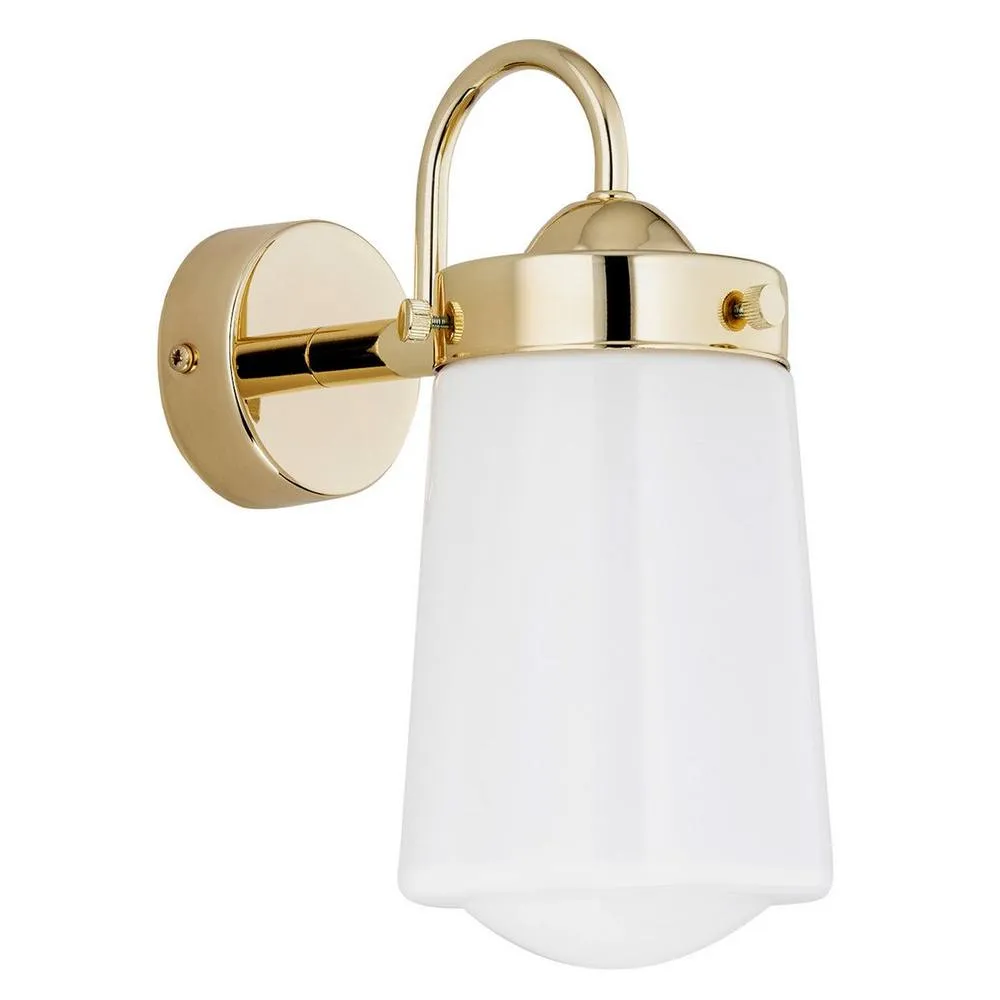 Netlighting Pasadena Outdoor Wall Lantern White Shine Brass Steel IP44 2
