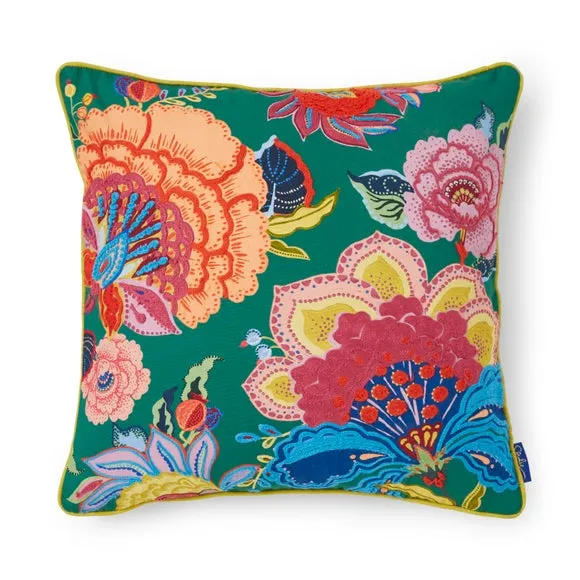 Sophie Robinson Enchanted Floral Cotton Square Cushion 2