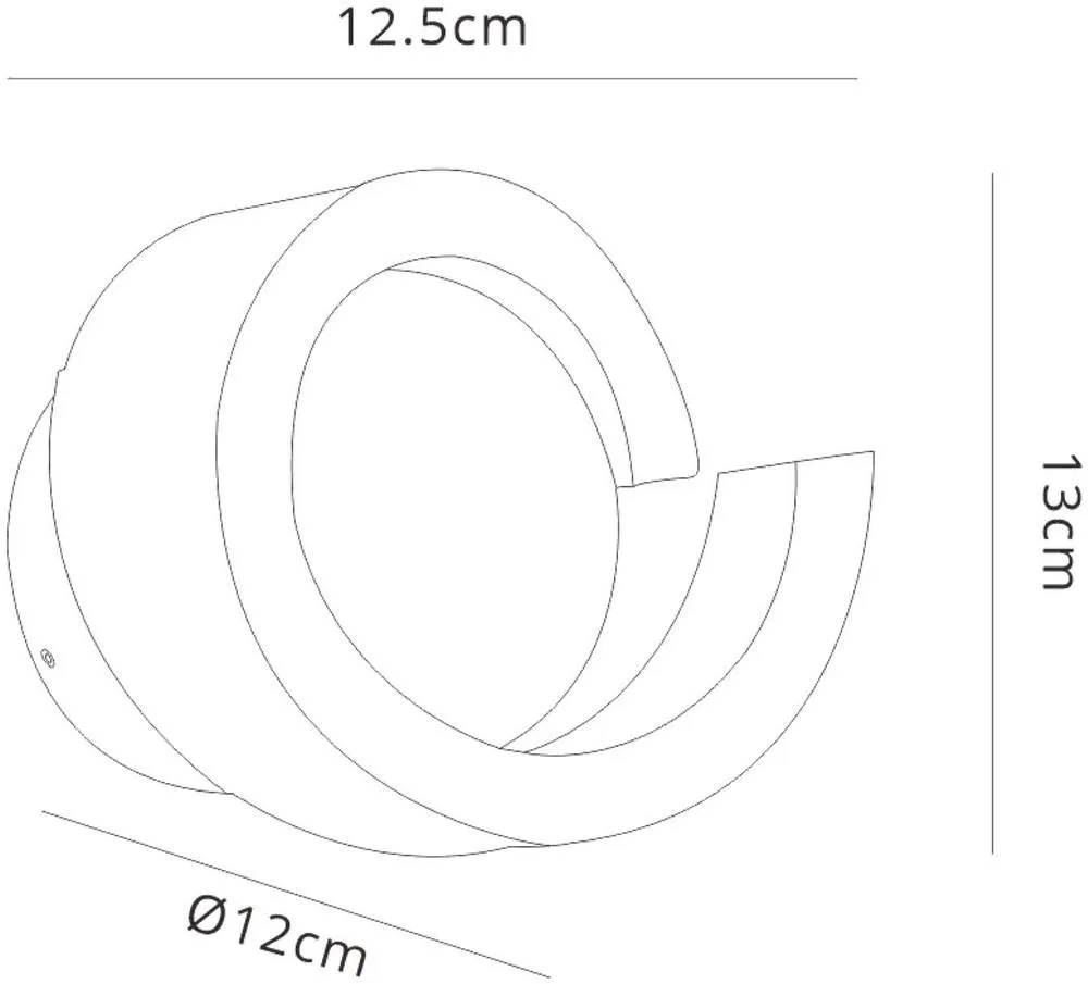 Netlighting Tsunami 1 Light Round Wall Lamp 12W LED 3000K 900lm Sand White 2