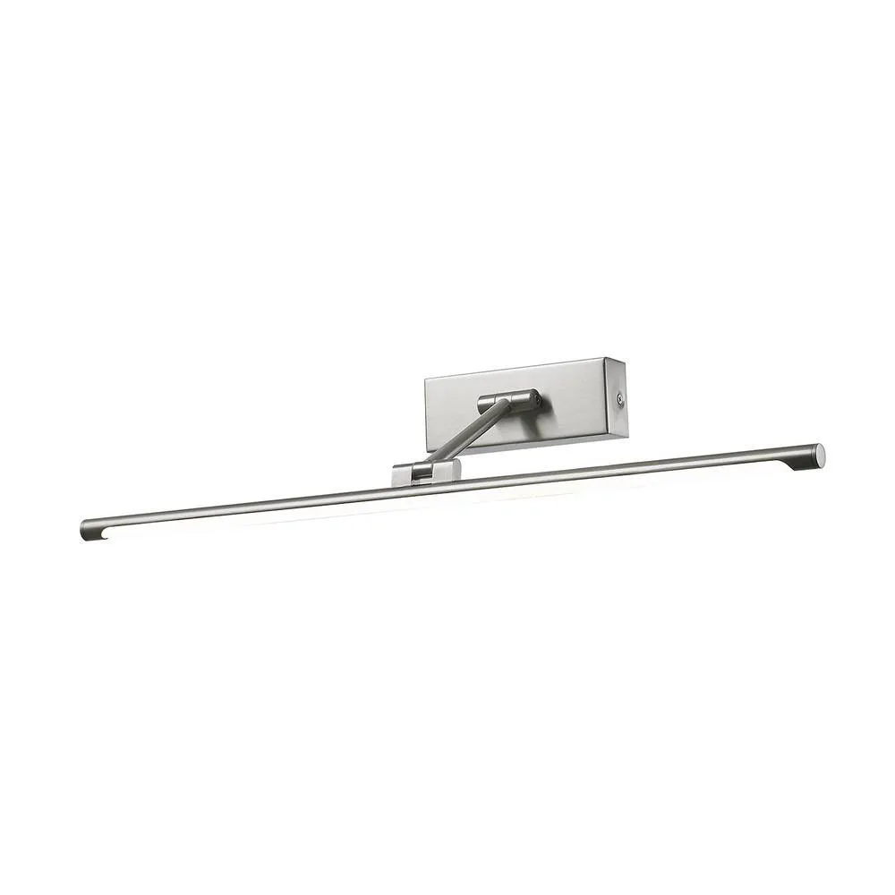 Netlighting Modern LED Picture Lamp Satin Nickel Warm White 3000K 700lm in Grey