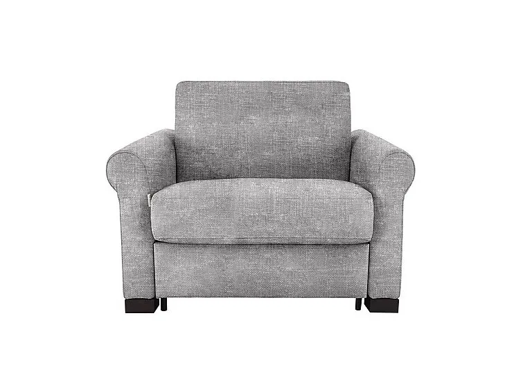 Alcova Fabric Chair Sofa Bed with Scroll Arms - Light Grey - Sofas and Armchairs - In Time for Christmas