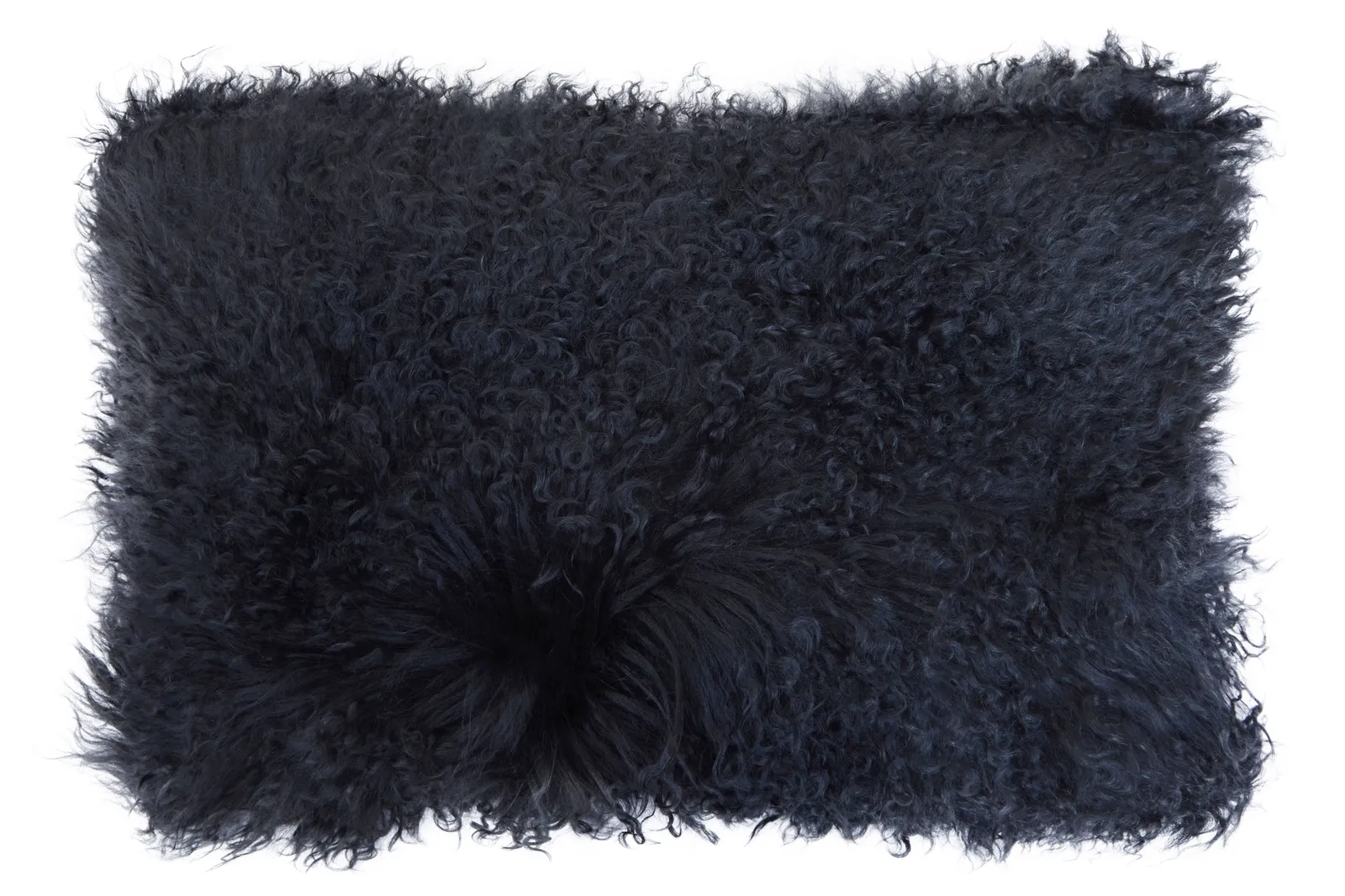 Orsina Bosie Black Fur Cushion in Navy