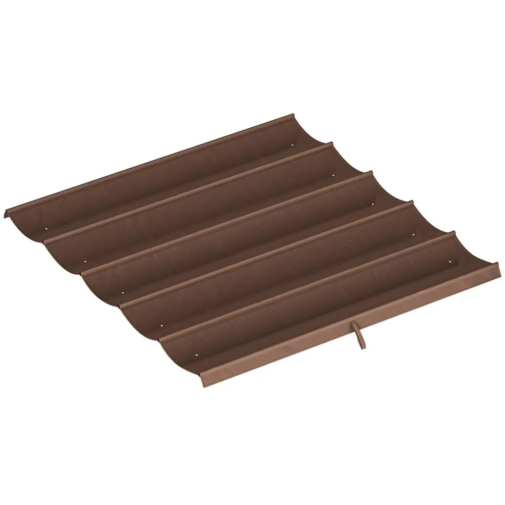 OUTSUNNY 2.55x2.5 m Pergola Cover Replacement for 3x3 m Frame, Brown 2