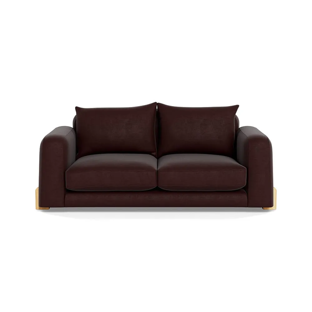 Heal's Nuvola 3 Seater Sofa Smart Luxe Velvet Acorn Natural Oak Feet 1