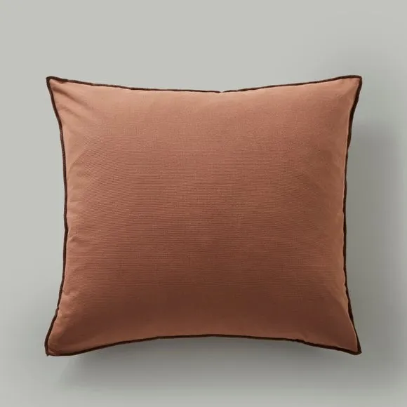 Embroidered Edge Cotton Square Cushion Cover 2