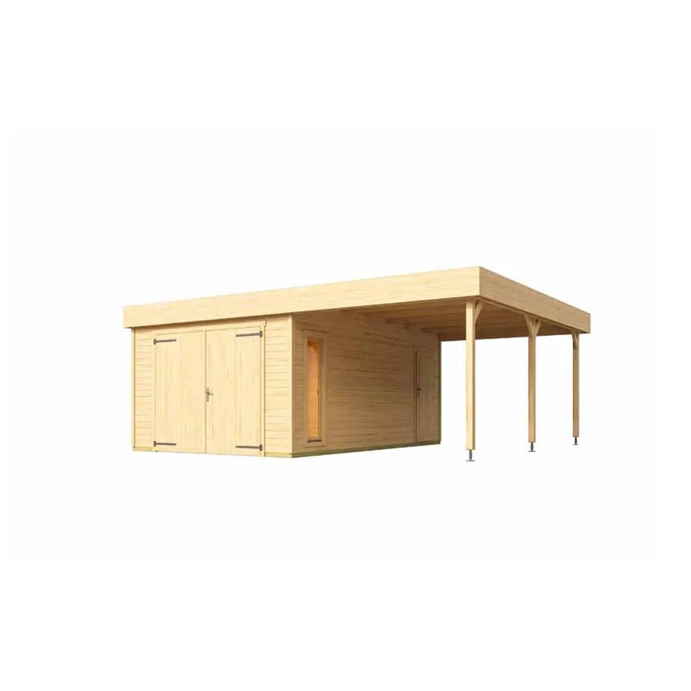 Lasita Maja Ltd Bahamas-Log Cabin, Garden Room, Home Office - L680xW560xH250.8 cm in Natural 2