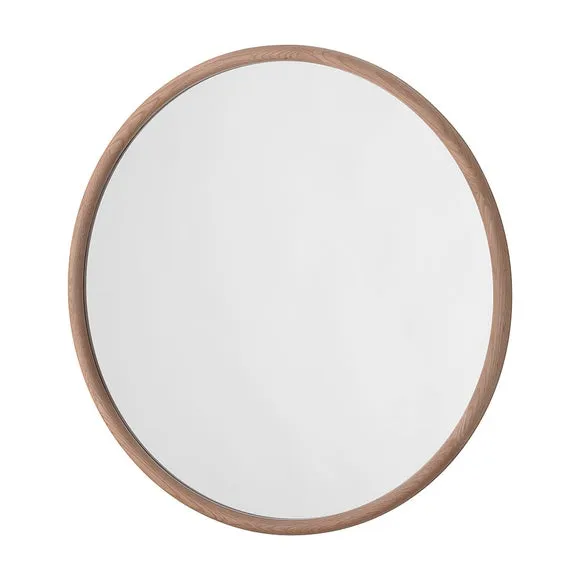 Yearn Solid Oak Round Wall Mirror 4