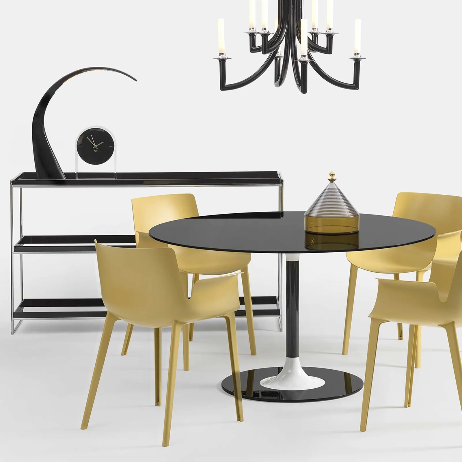 Kartell Thierry Xxl Round Table 130X130X72 Black, Round Glass | Barker & Stonehouse 2
