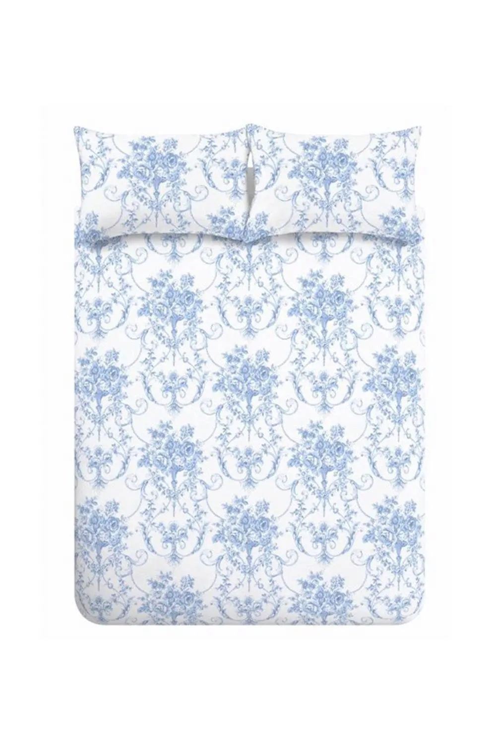 Catherine Lansfield 'Antoinette Damask' Reversible Duvet Cover Set in Blue 5