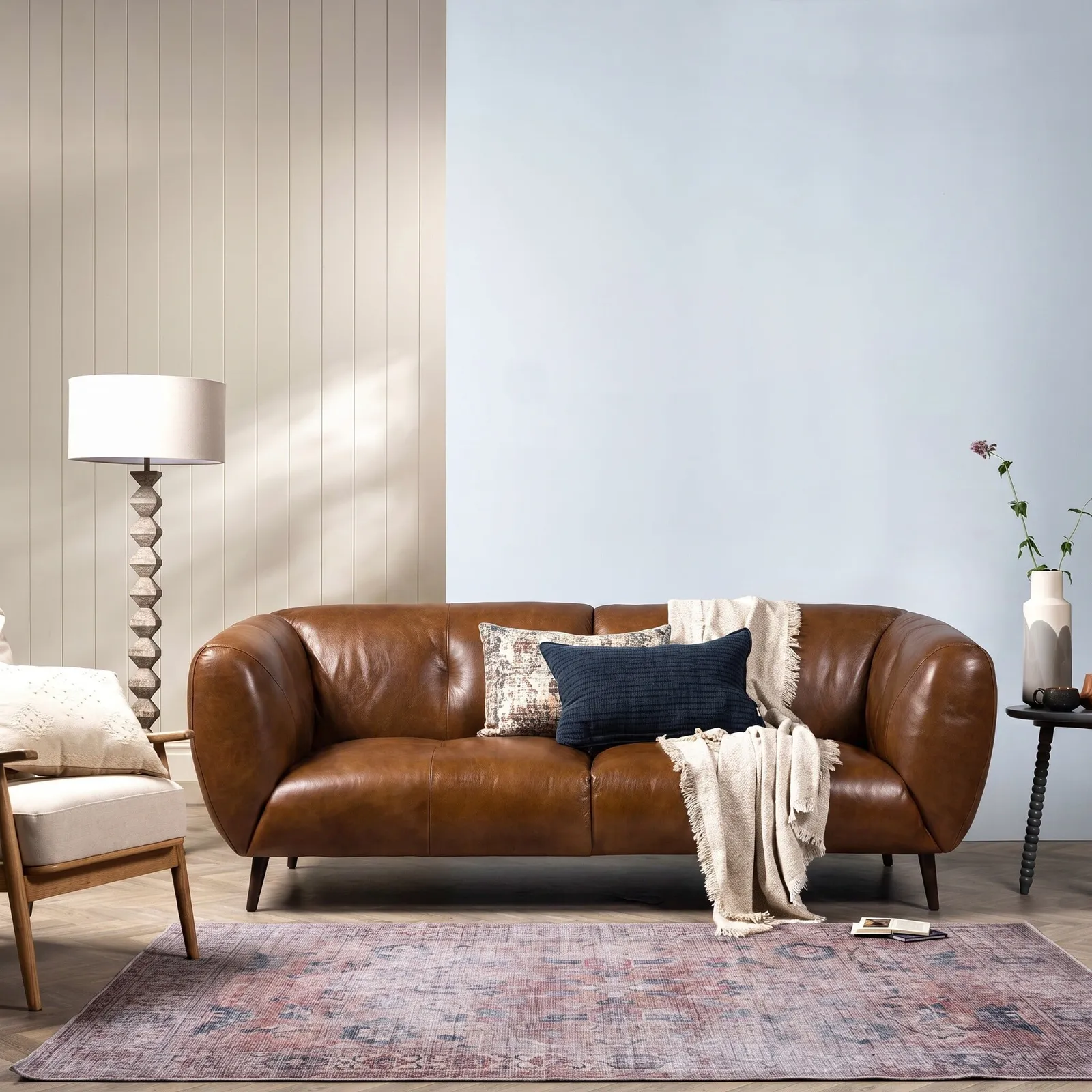 Chicago 2.5 Seater Sofa, Brown Leather | Barker & Stonehouse 2