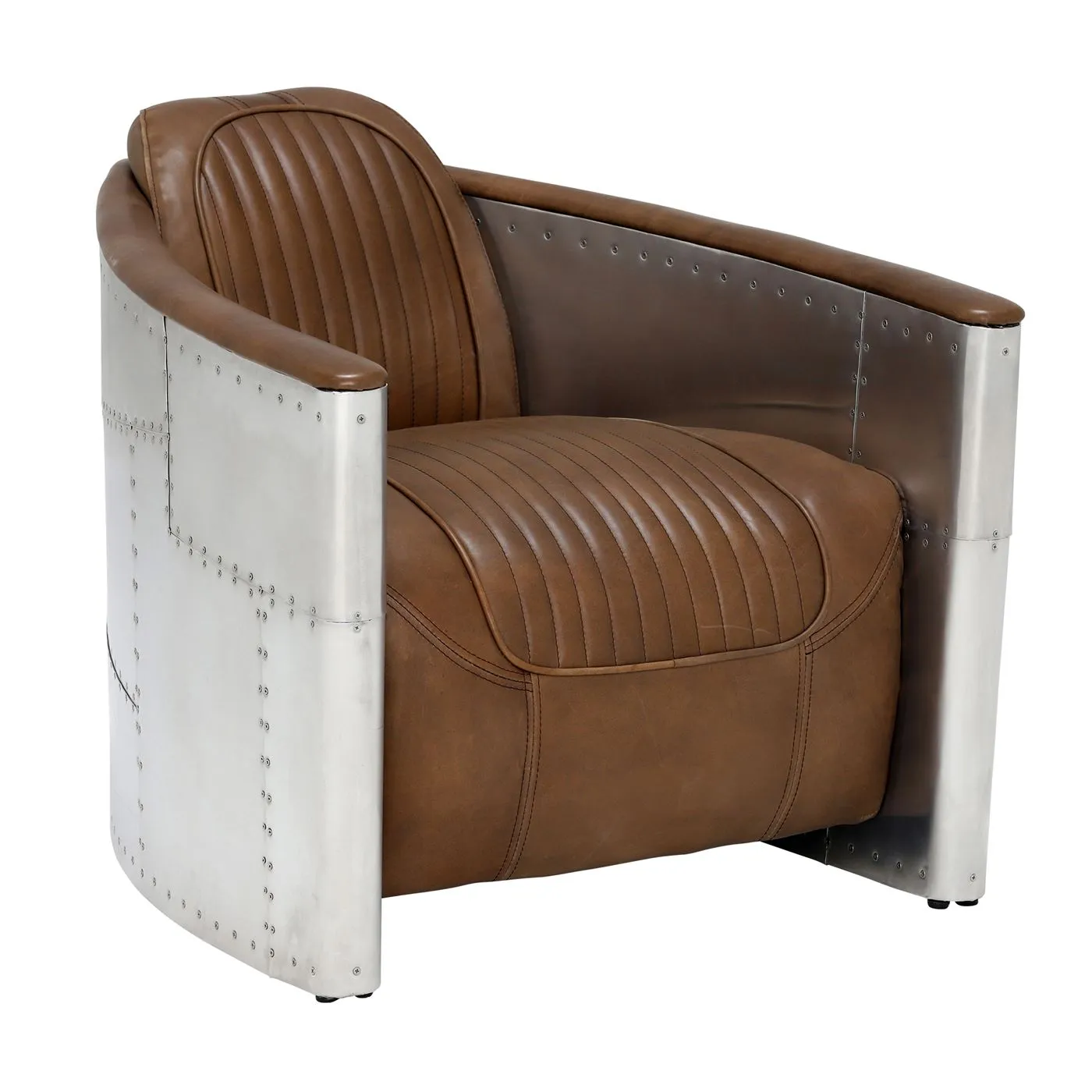 Timothy Oulton Aviator Tomcat Armchair, Destroyed Raw