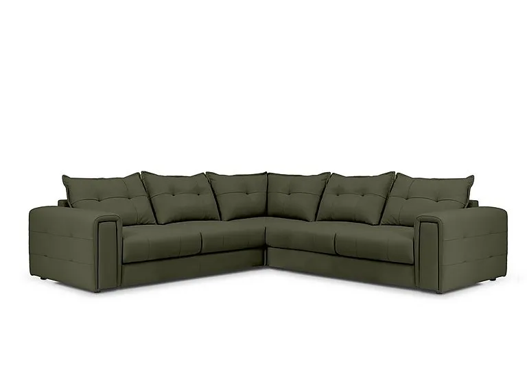 Goliath Large Leather Corner Sofa with Storage Drawers