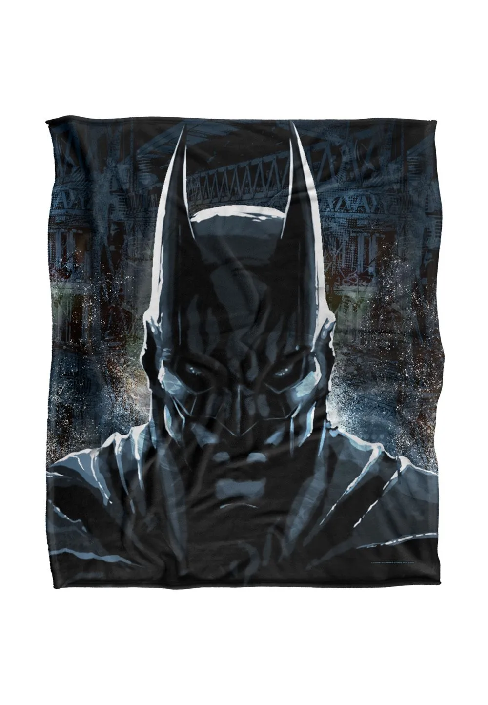 Warner Bros. Batman Close Up Silky Touch Super Soft Throw Blanket 152 X 127 cm in White