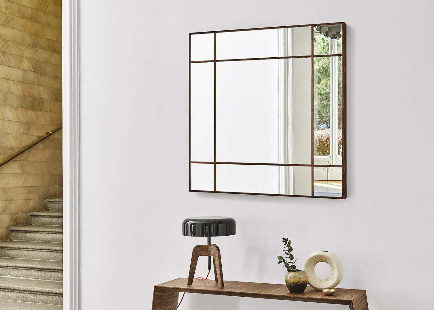 Porada Four Seasons Square Mirror Wenge Stain Small 2