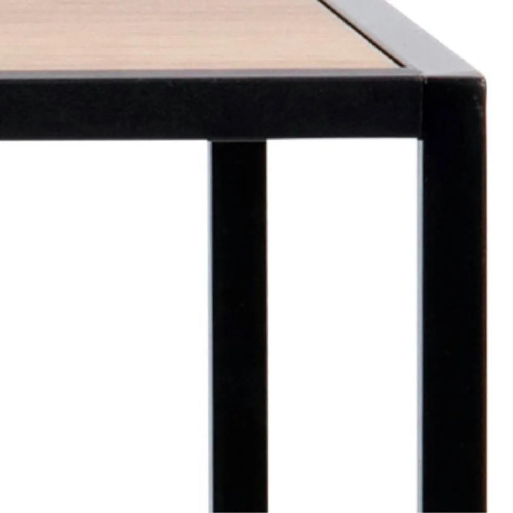 netfurniture Chelsea Black Metal Bar Table with Oak Top 5