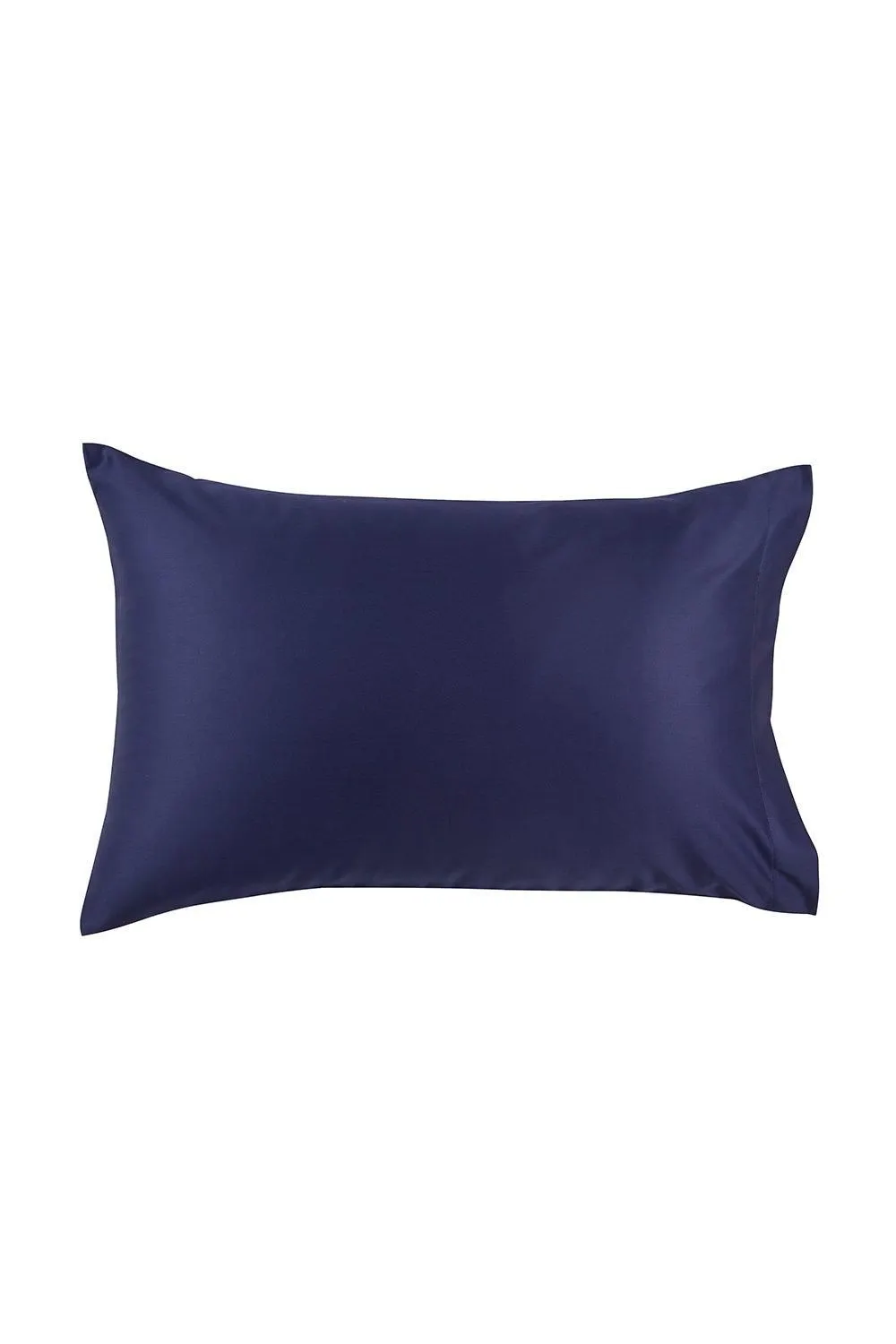 CHRISTY 400TC Luxury Cotton Sateen Plain Dye King Pillowcases Pair in Navy 1