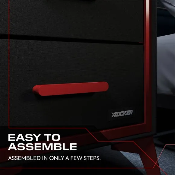X Rocker Arcane 2 Drawer Bedside Table 4