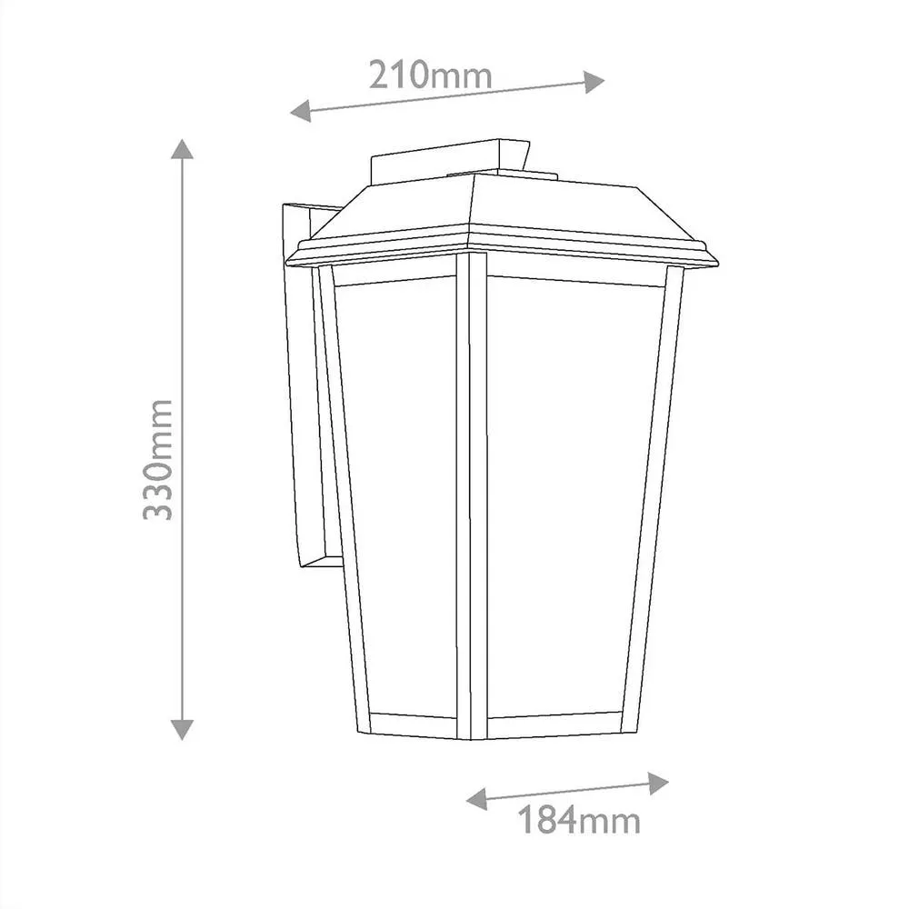Netlighting Mathus Small Wall Lantern Black IP44 2