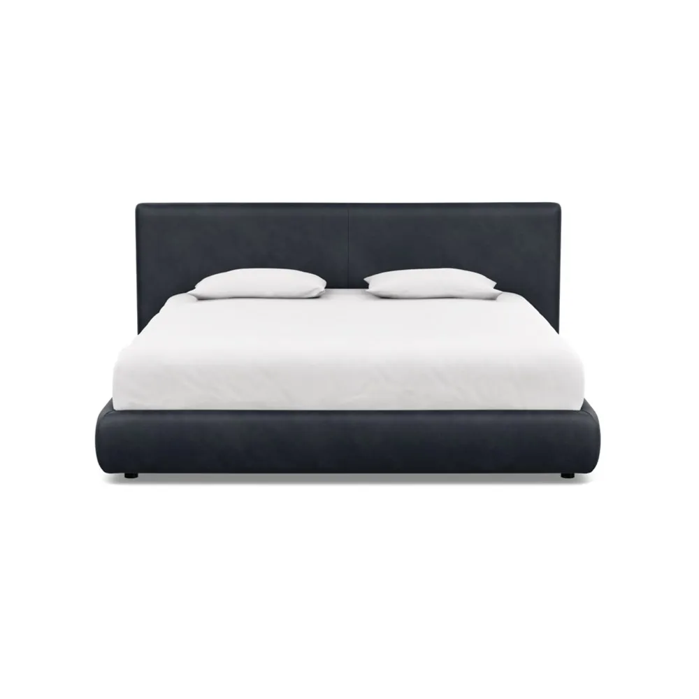 Heal's Alba Bed Super King Luxury Leather Anthracite