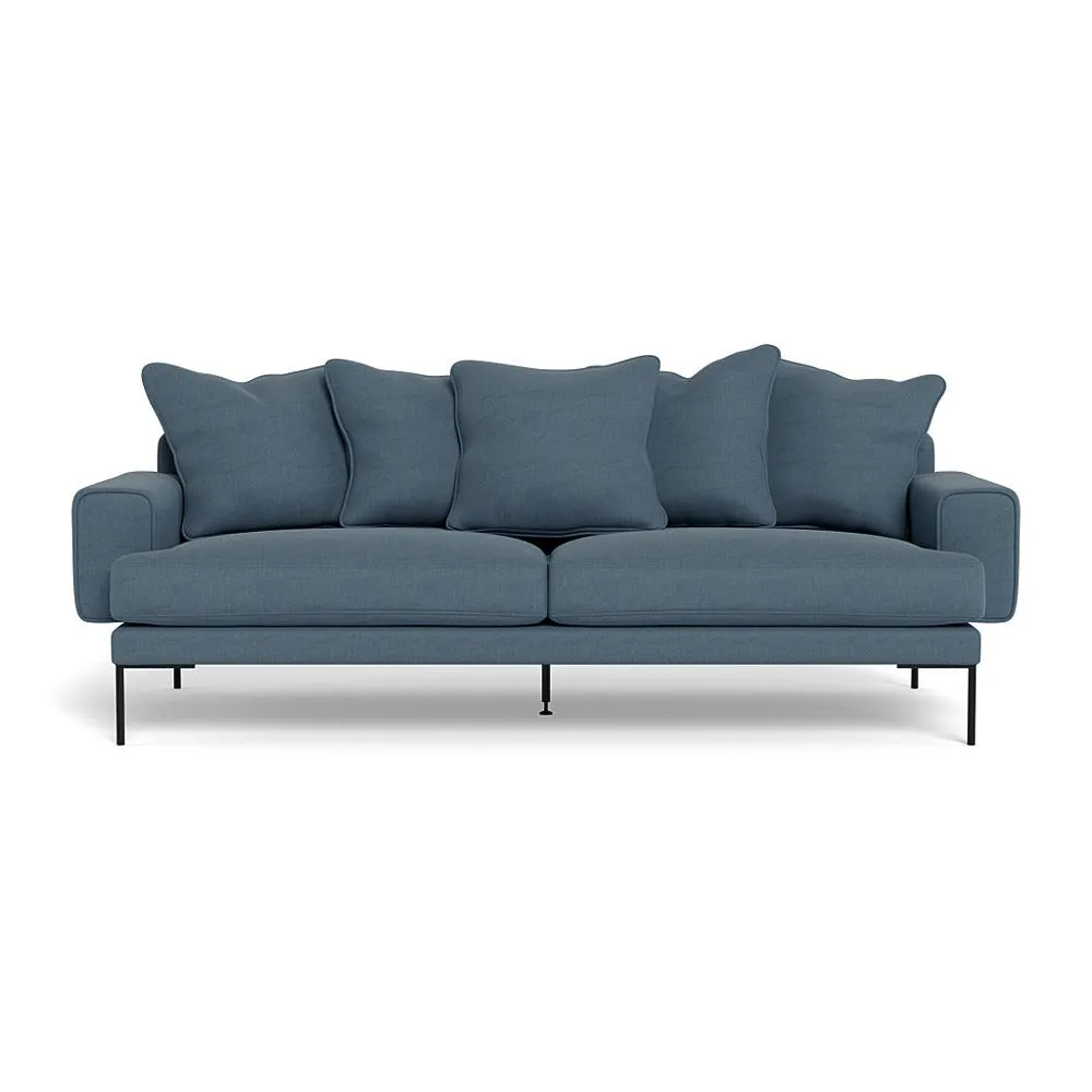 Heal's Torrington 4 Seater Sofa Capelo Linen-Cotton Mineral Black Feet 1