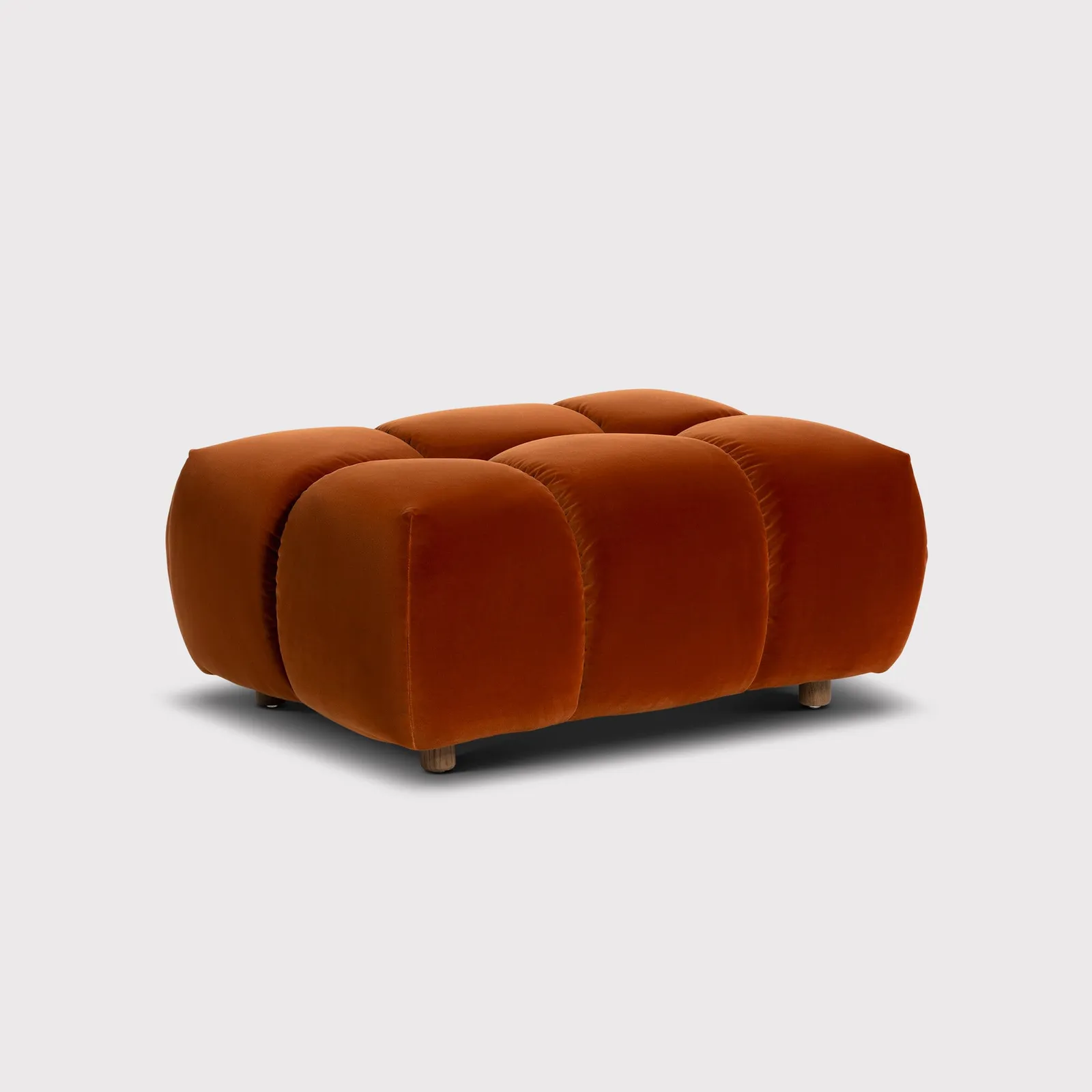 Lavinia Footstool, Orange Velvet | Barker & Stonehouse