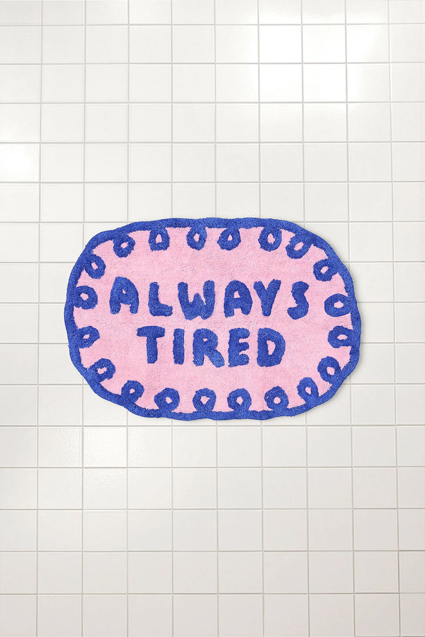 Always Tired Bath Mat - Blue