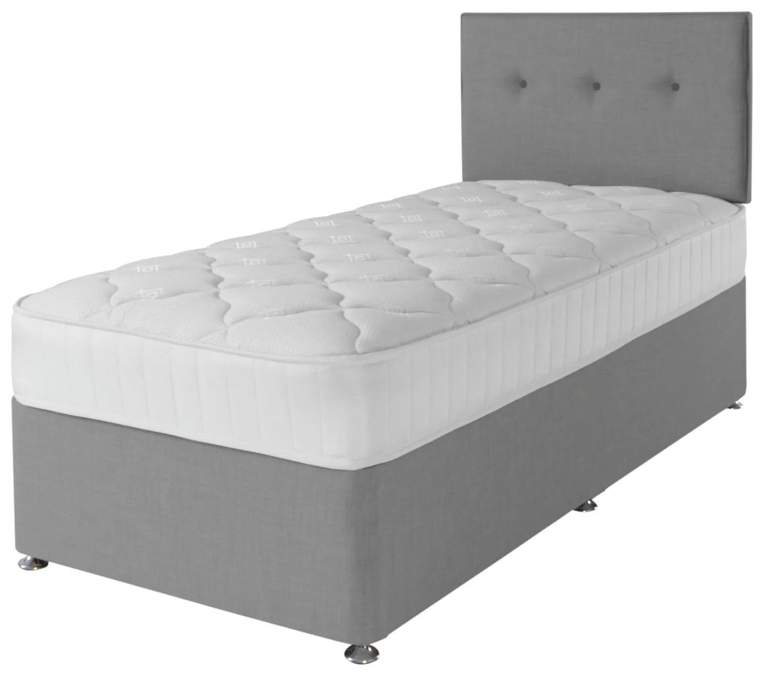 Argos Home Dalham 800 Pocket Memory Single Divan - Grey