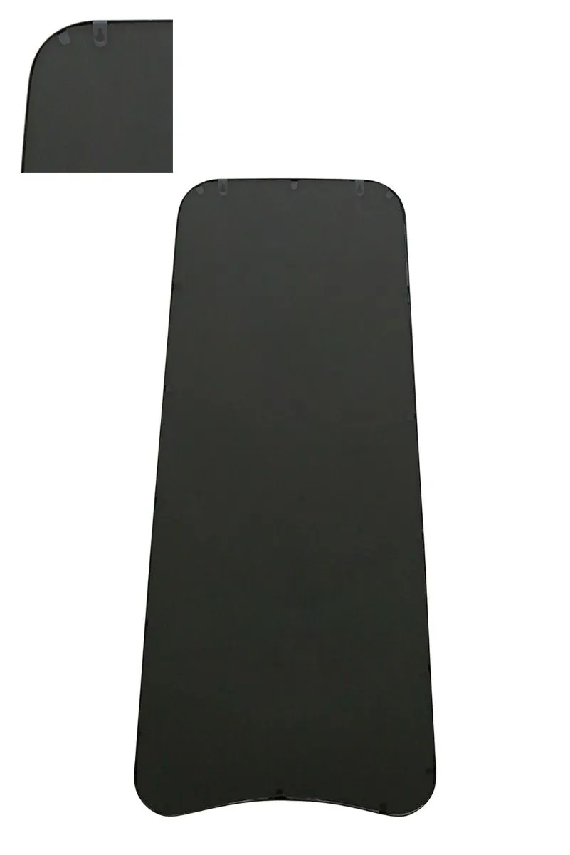 MirrorOutlet Black Metal Trapezoid Shape Framed Wall Mirror (122CM X 58CM) 3