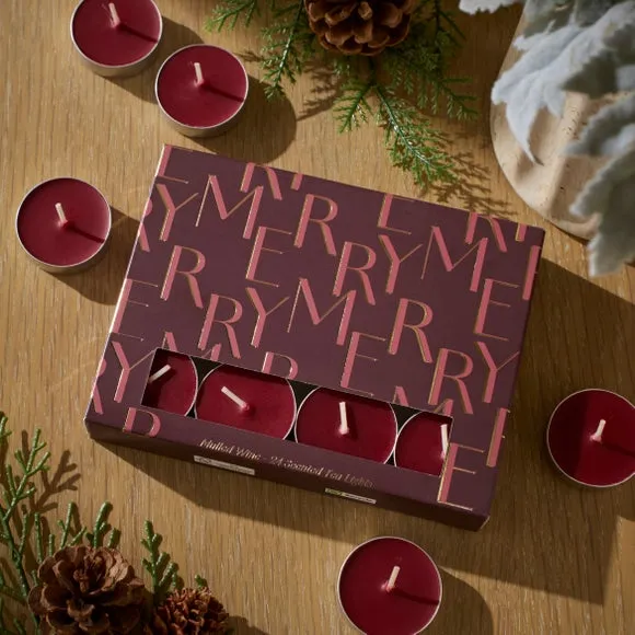 Set of 24 Mulled Wine Tealights