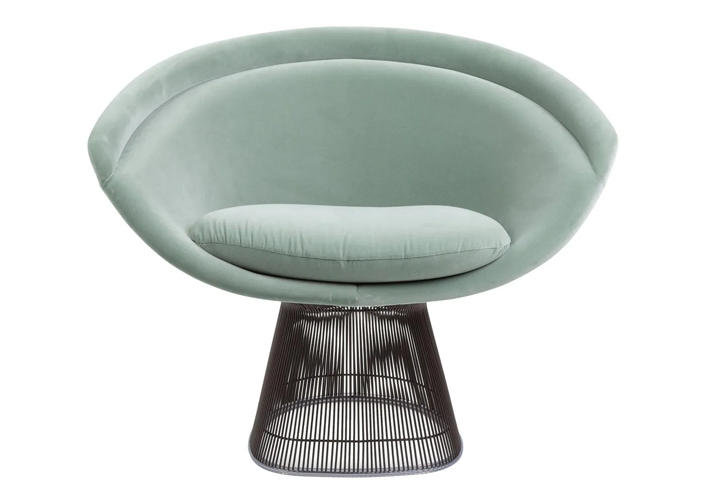 Knoll Platner Lounge Chair in Bronze and Eva Velvet 140
